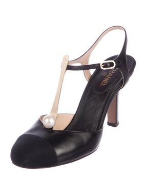 Chanel Pearl Tstrap Heels